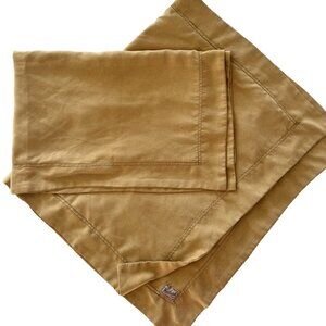 PAIR WOOLRICH  King Size Pillow Shams Ultra Suede Tan Flanged Western 39" x 24"